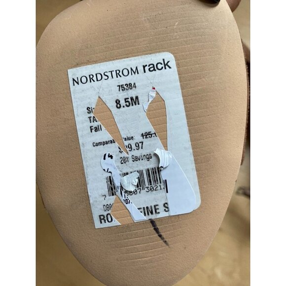 CHINESE Laundry New "Robby" Ankle Strap Brown Suede Sandal Flared Heel - Picture 6 of 9